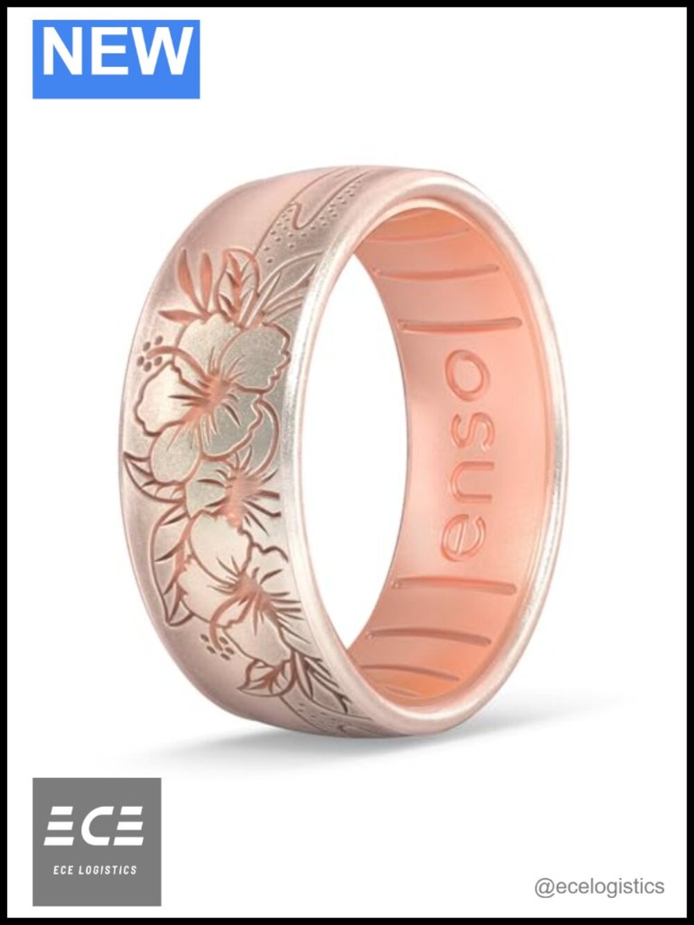 Silicone Ring Etched Classic Band Comfortable Flexible Wedding